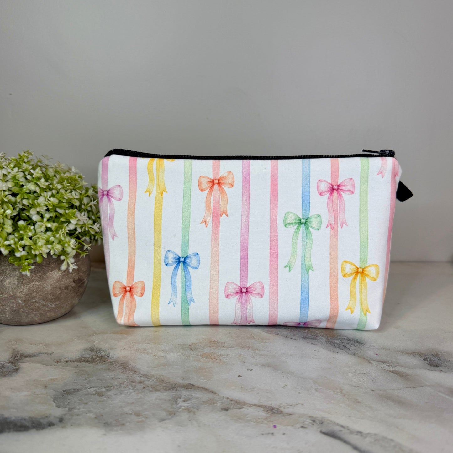 Pouch - Bows & Stripes