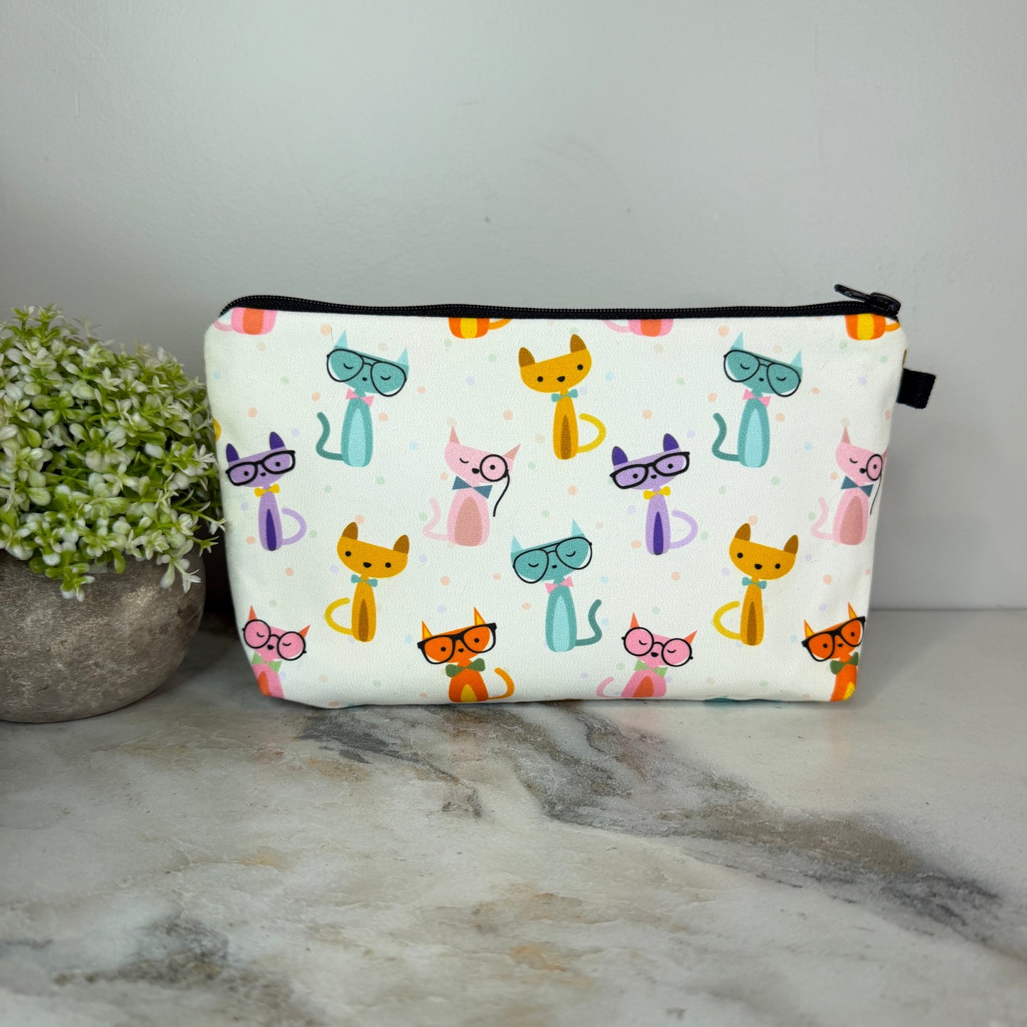 Pouch - Cats Nerdy Glasses