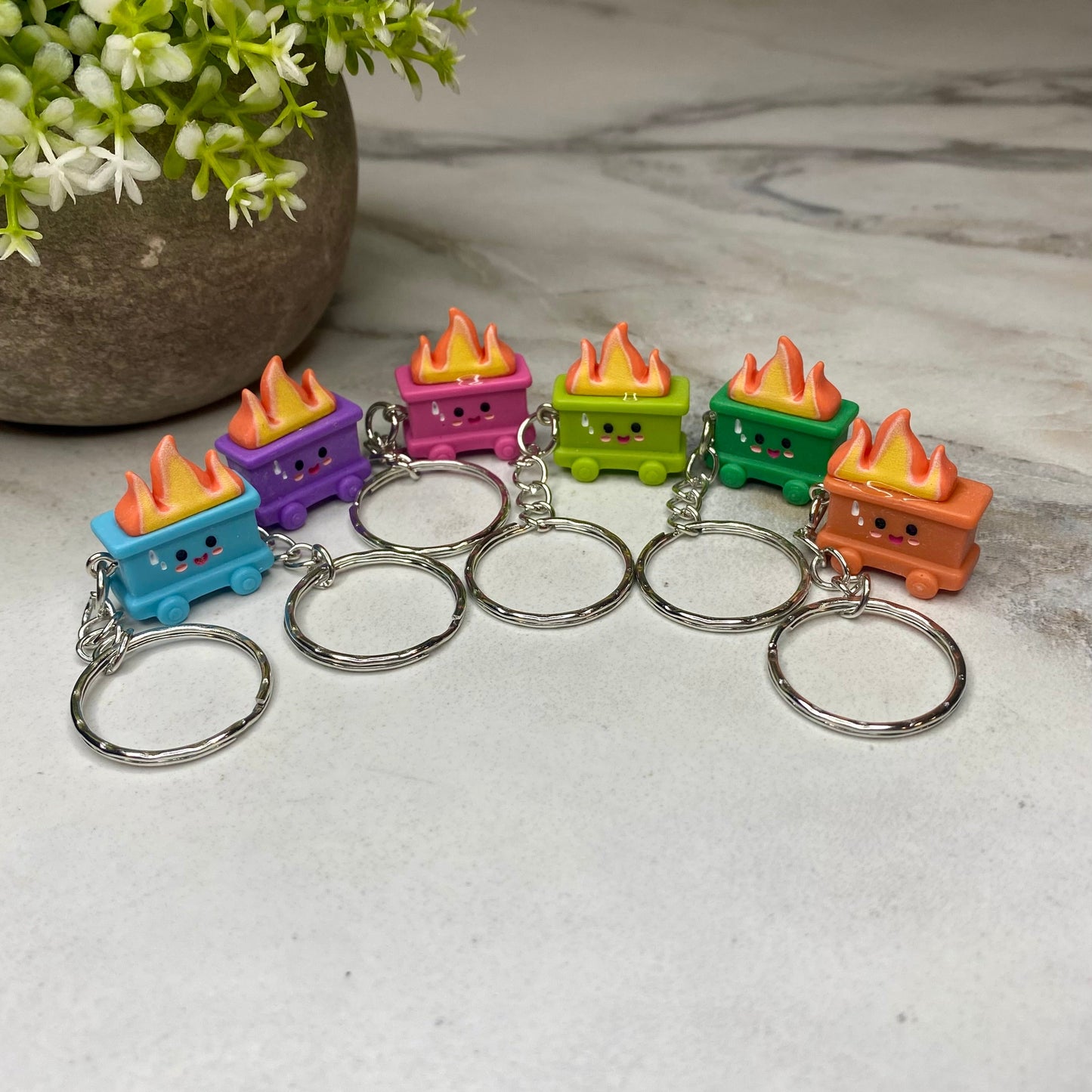 Keychain Figurine - Mini Dumpster Fire Mix