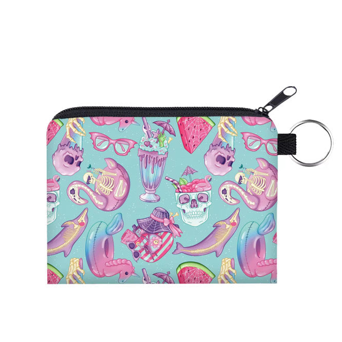Mini Pouch - Halloween Fall - Skeleton Summer