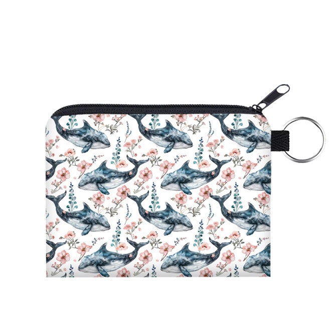 Mini Pouch - Floral Whale
