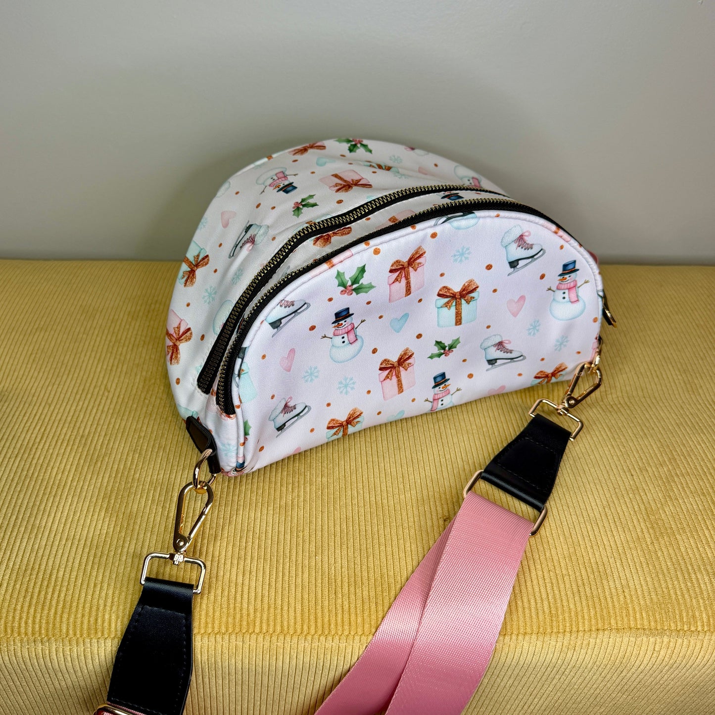 The Roni Nylon Crossbody - Christmas Snowflake Gift Ice Skate
