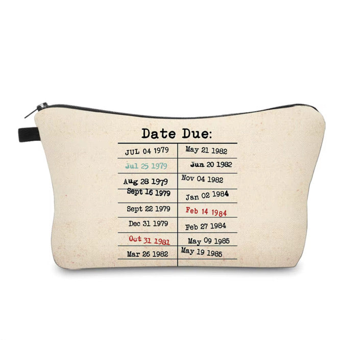 Pouch - Book, Library Due Date
