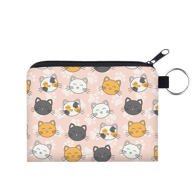 Mini Pouch - Cat Paw on Pink