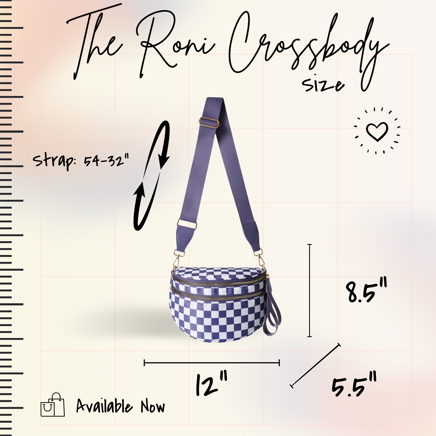 The Roni Nylon Crossbody - Black & White Plaid