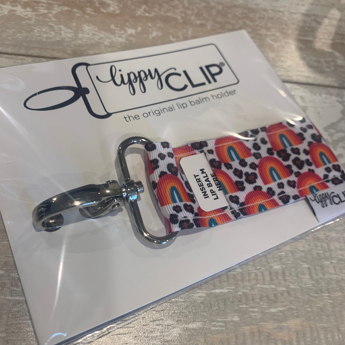 Leopard Rainbows Lippy Clip