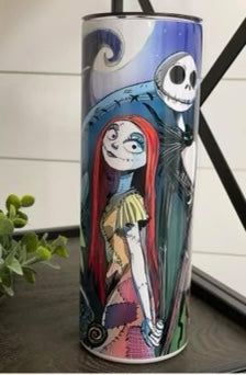 Nightmare Before Christmas Tumbler, Jack & Sally Tumbler