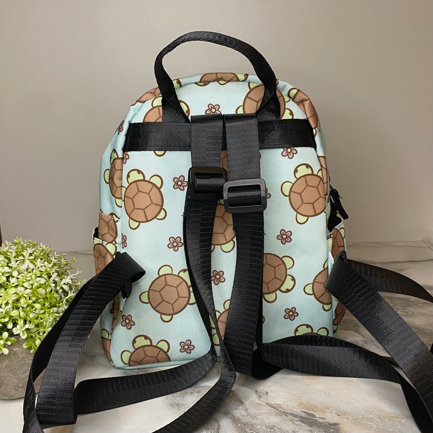 Mini Backpack - Mint Turtle