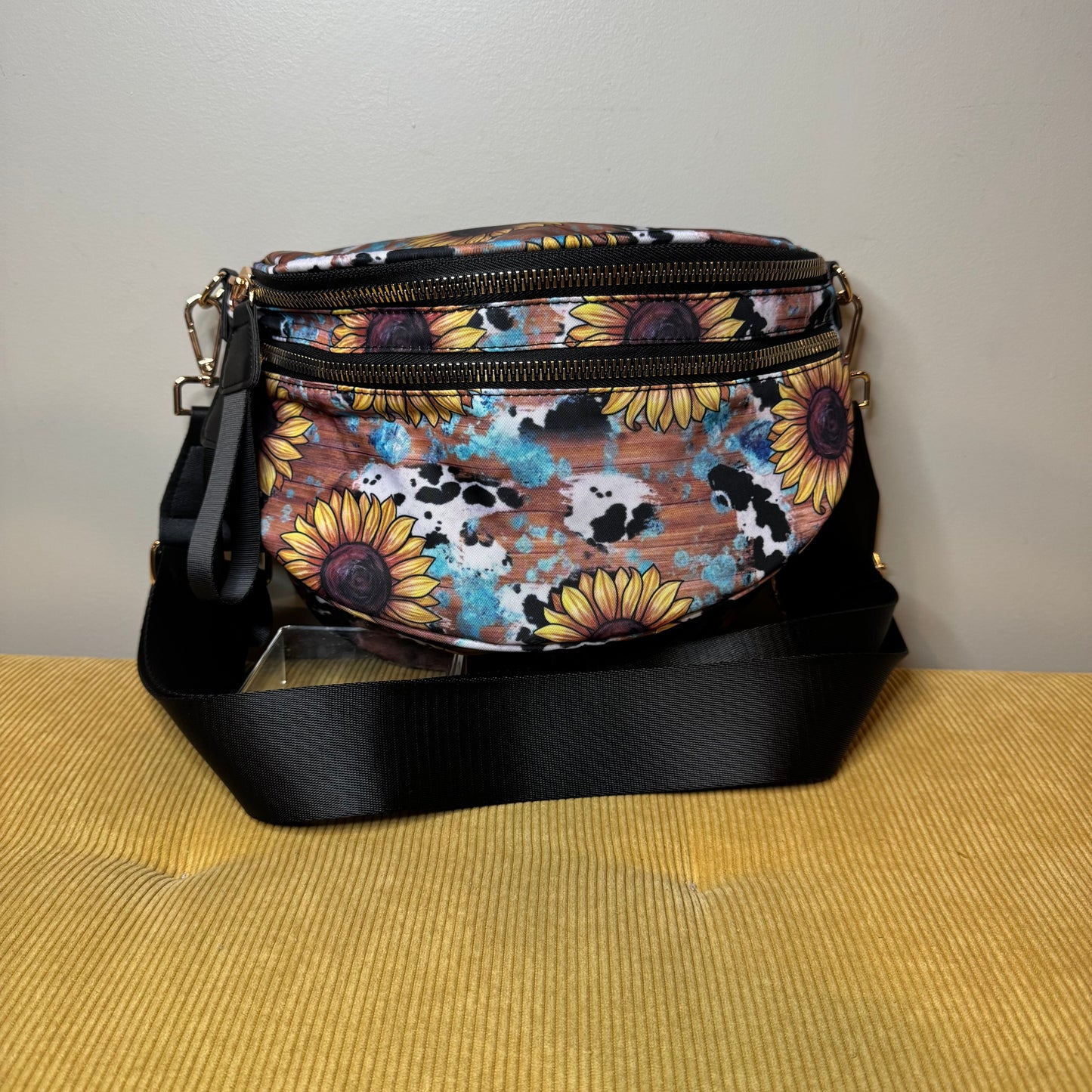 The Roni Nylon Crossbody - Sunflower Cow Wood