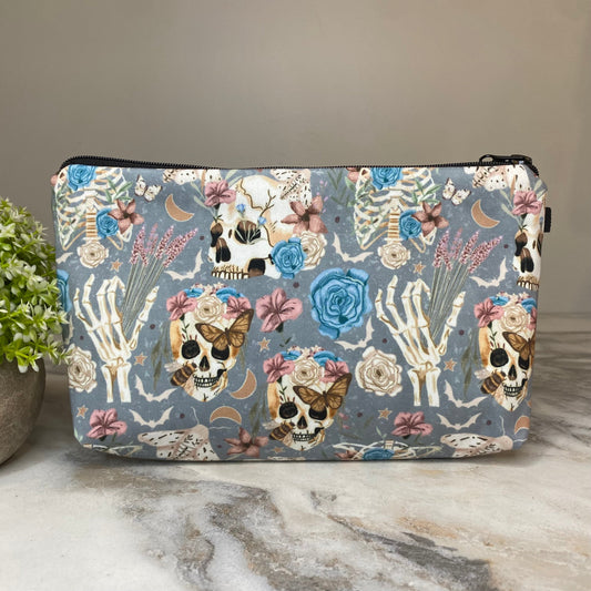 Pouch - Halloween Fall - Skeleton Floral