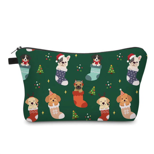 Pouch - Christmas Dog Stocking Green
