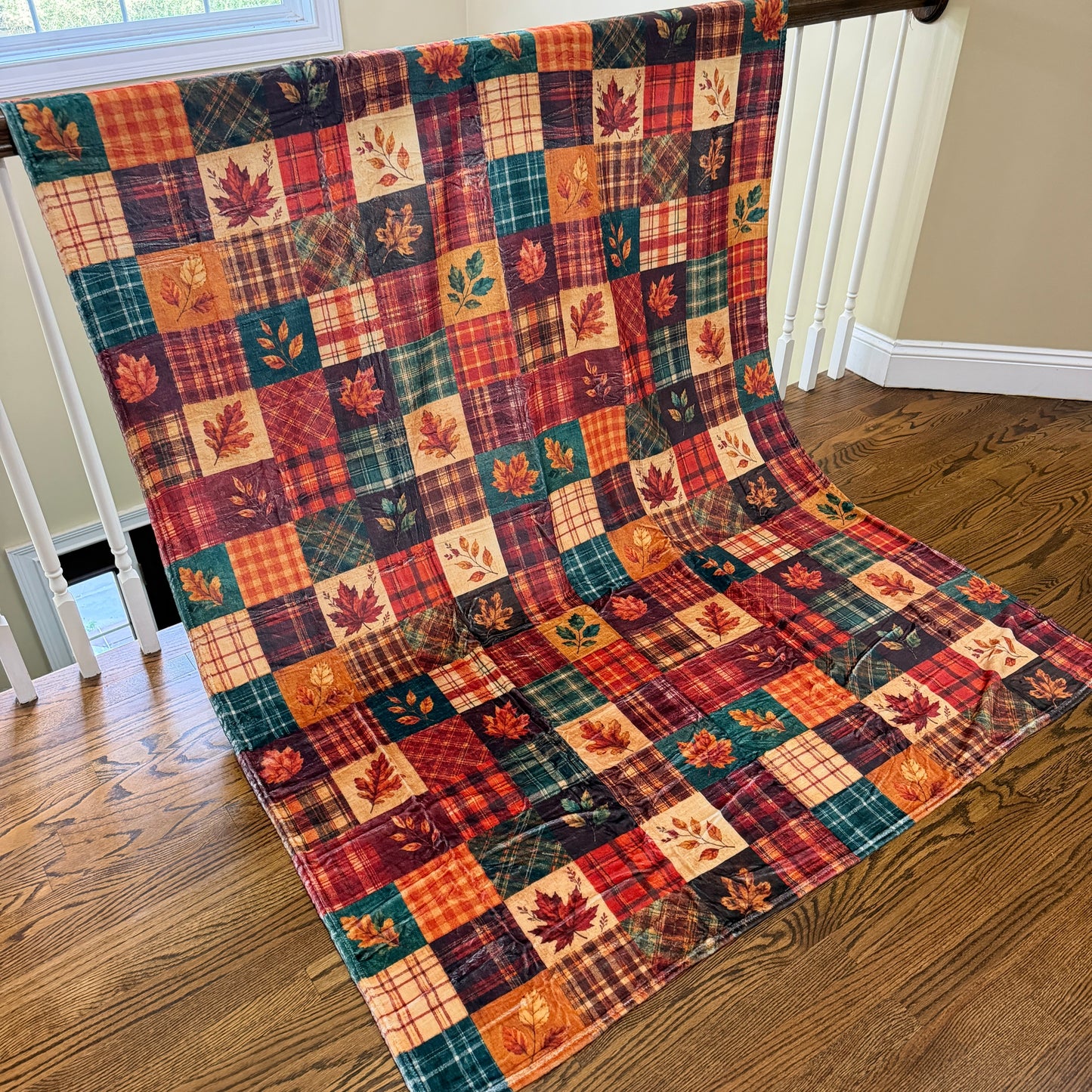 Blanket Halloween #1 - Quilted Leaves