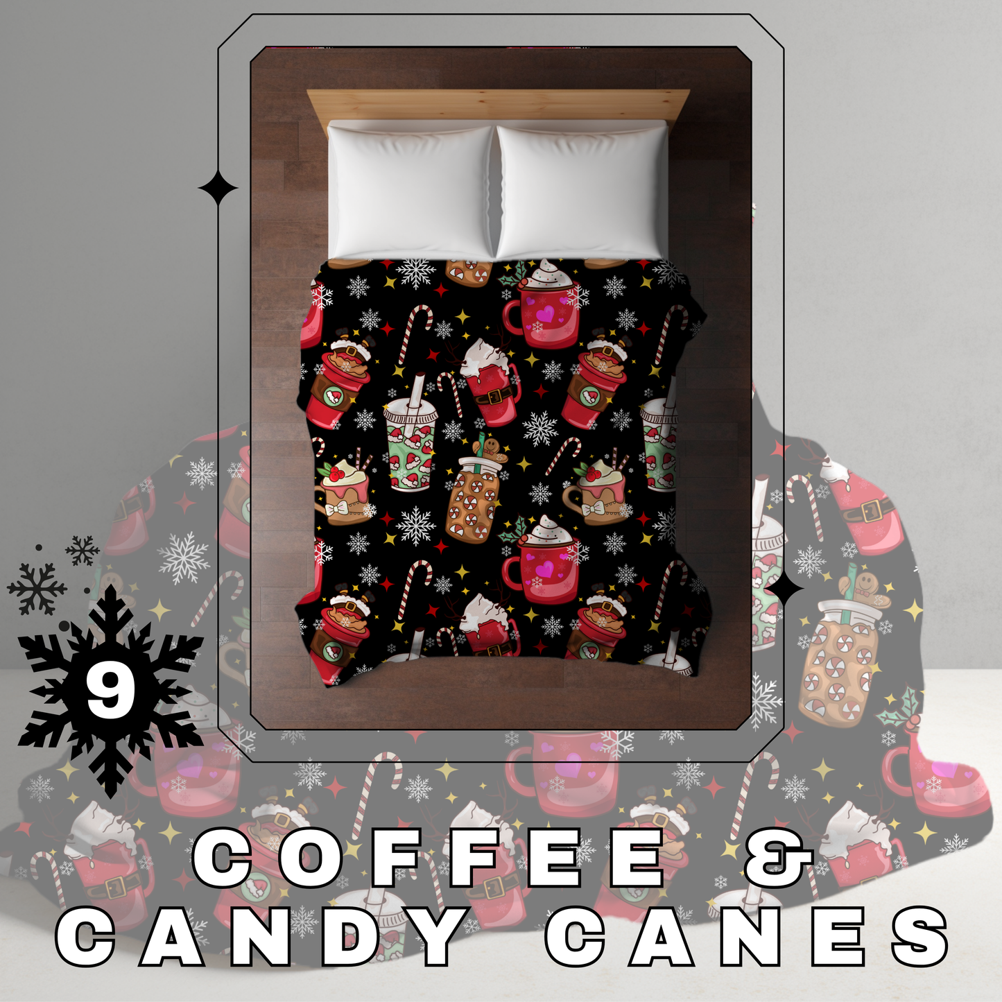 Blanket Christmas #9 - Coffee & Candy Canes - PREORDER