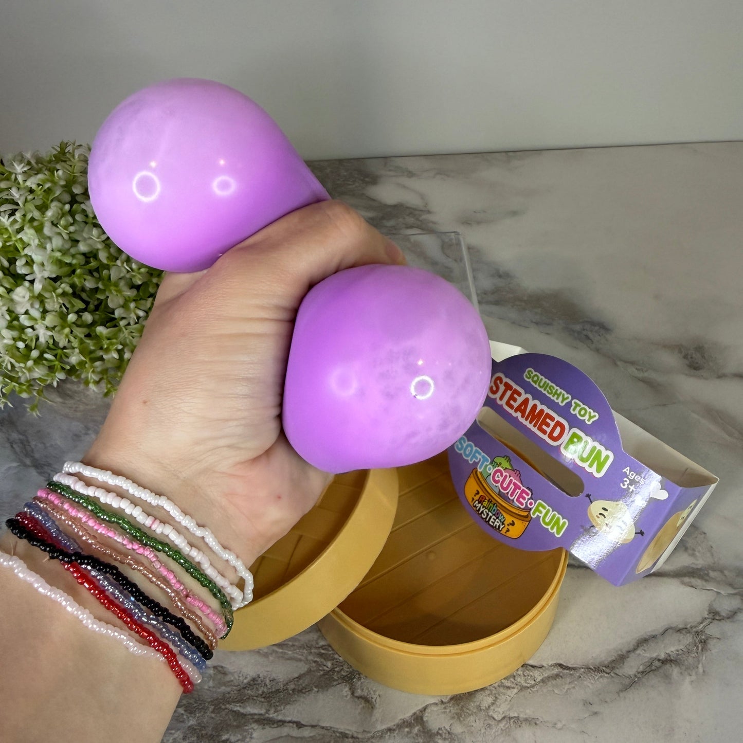 Squishy Toy - Viral Dumpling, Solid Purple