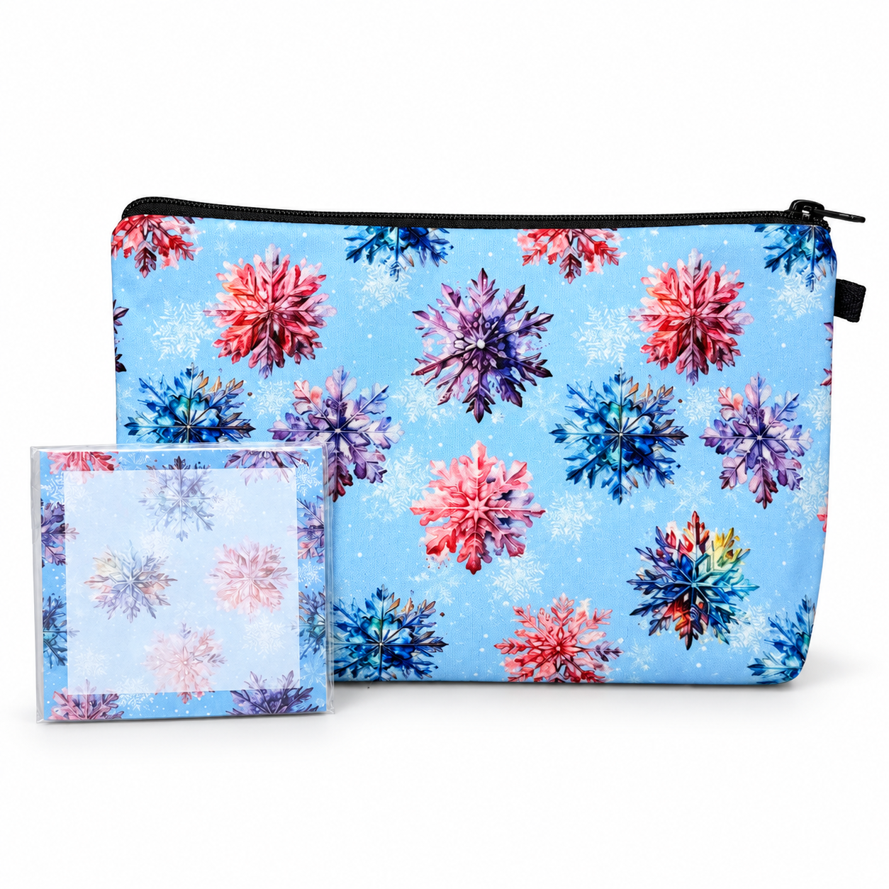 Bundled Set - Christmas Snowflake On Blue