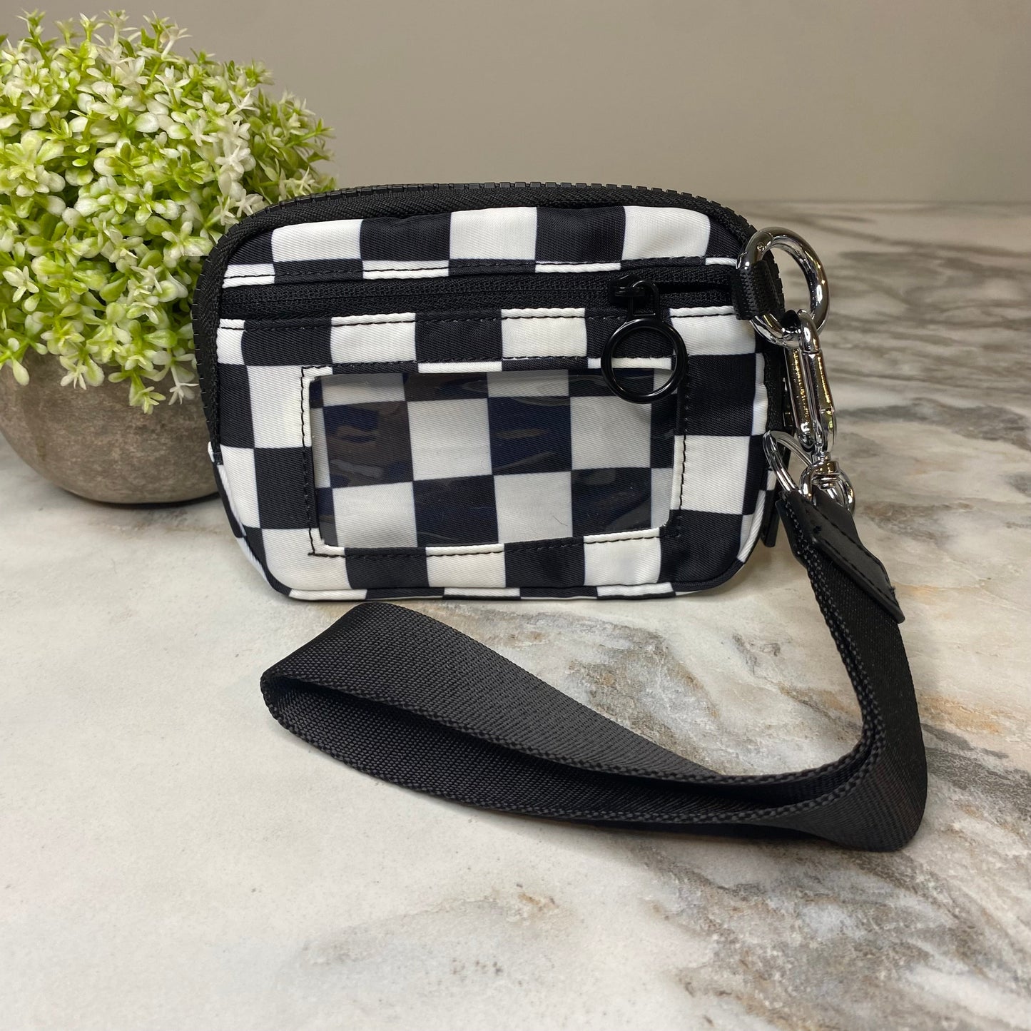 Rue - Nylon Wristlet Wallet - Checkered