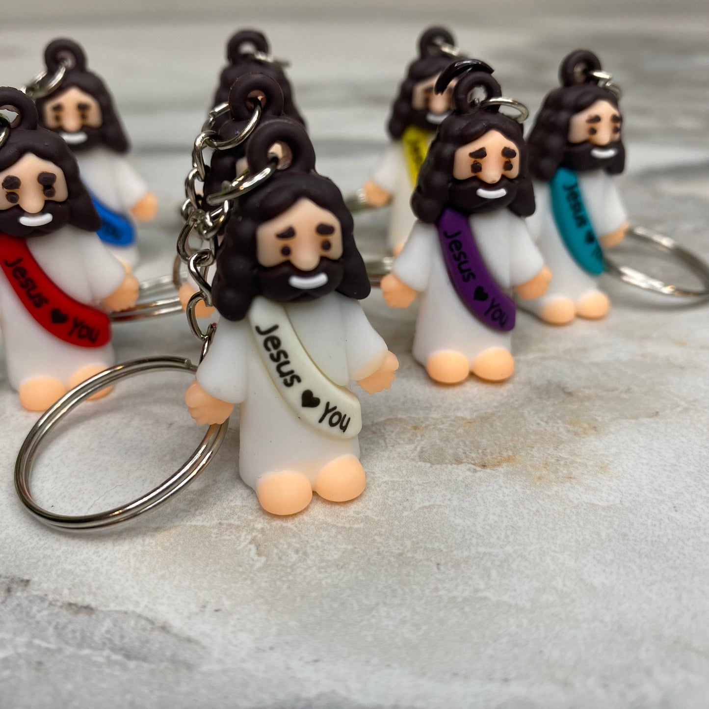 Keychain - Silicone - Religious - Jesus Loves You