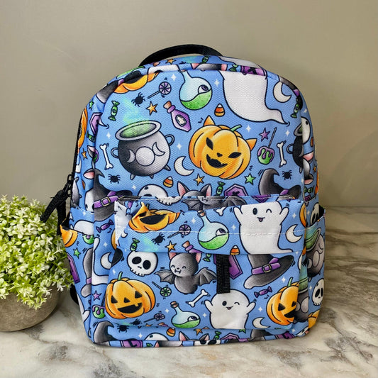Mini Backpack - Halloween Fall - Blue Friends
