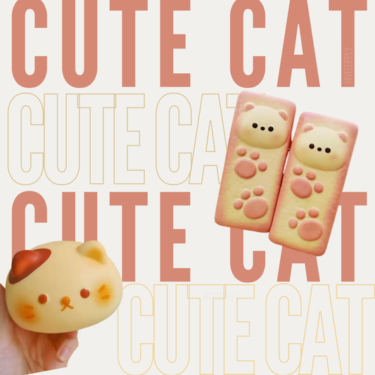 Stress Squishy Toy - Cute Cat - PREORDER