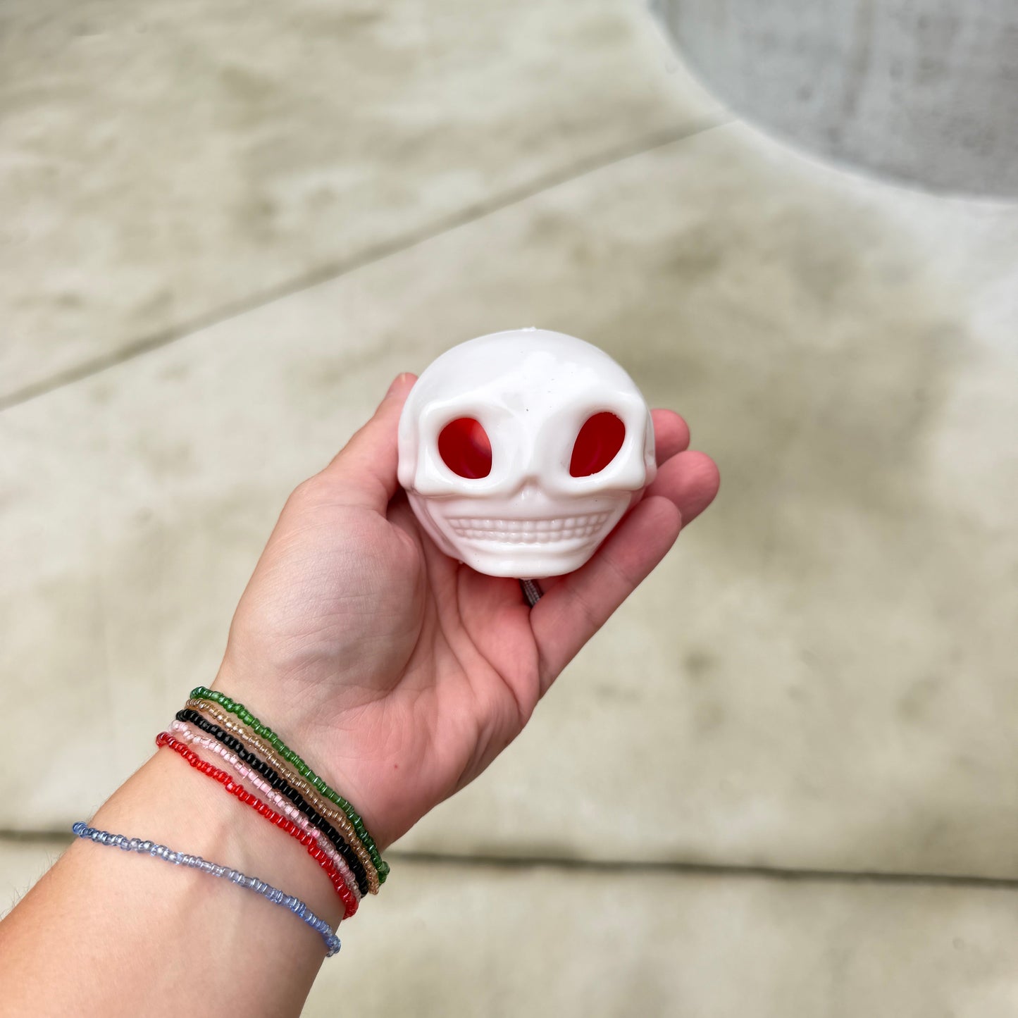 Squishy Toy - Halloween - Skull Head + Worms