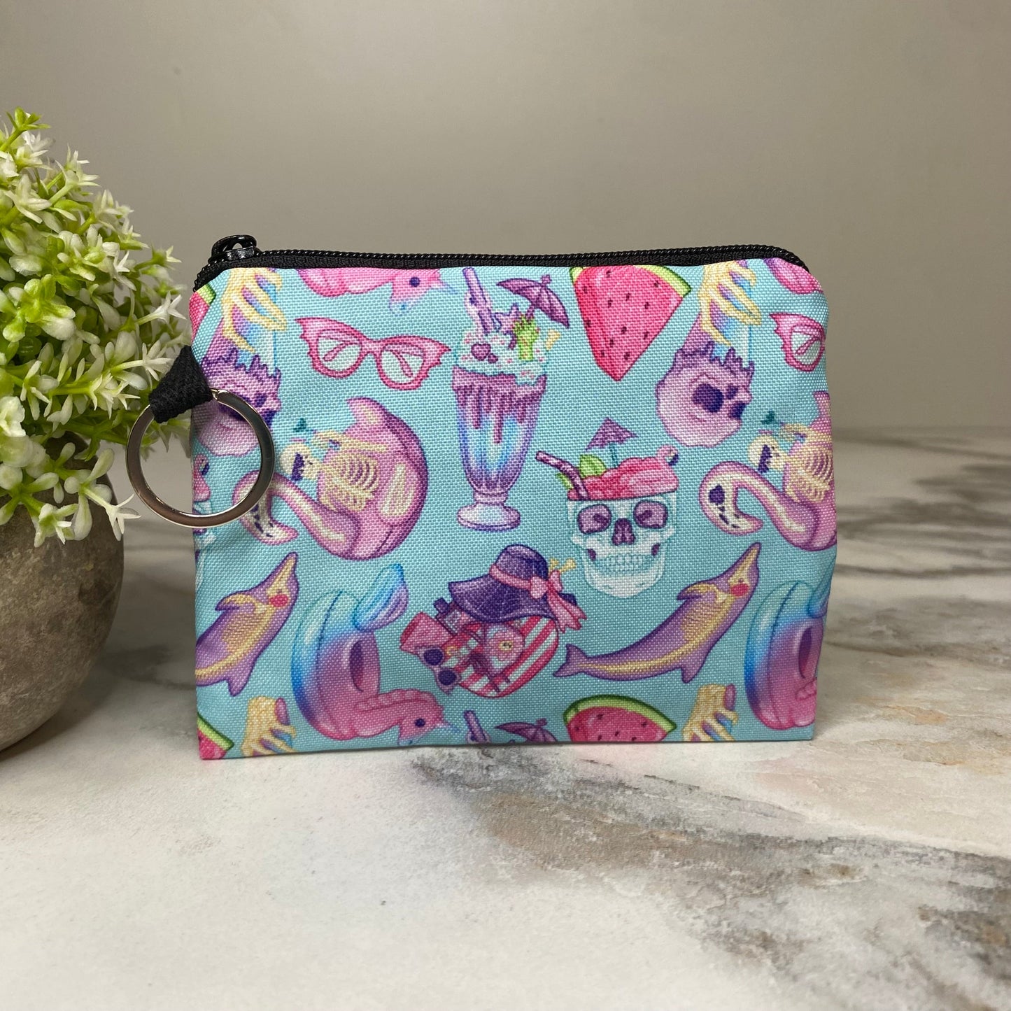 Mini Pouch - Halloween Fall - Skeleton Summer