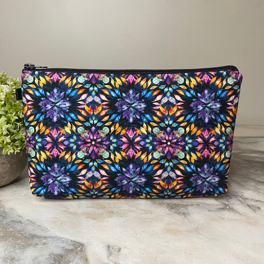 Pouch - Bold Purple Orange Pink Tie Dye