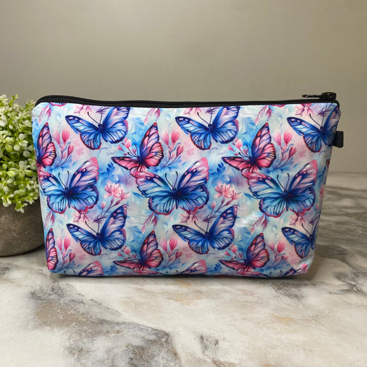 Pouch - Butterfly Pink Blue