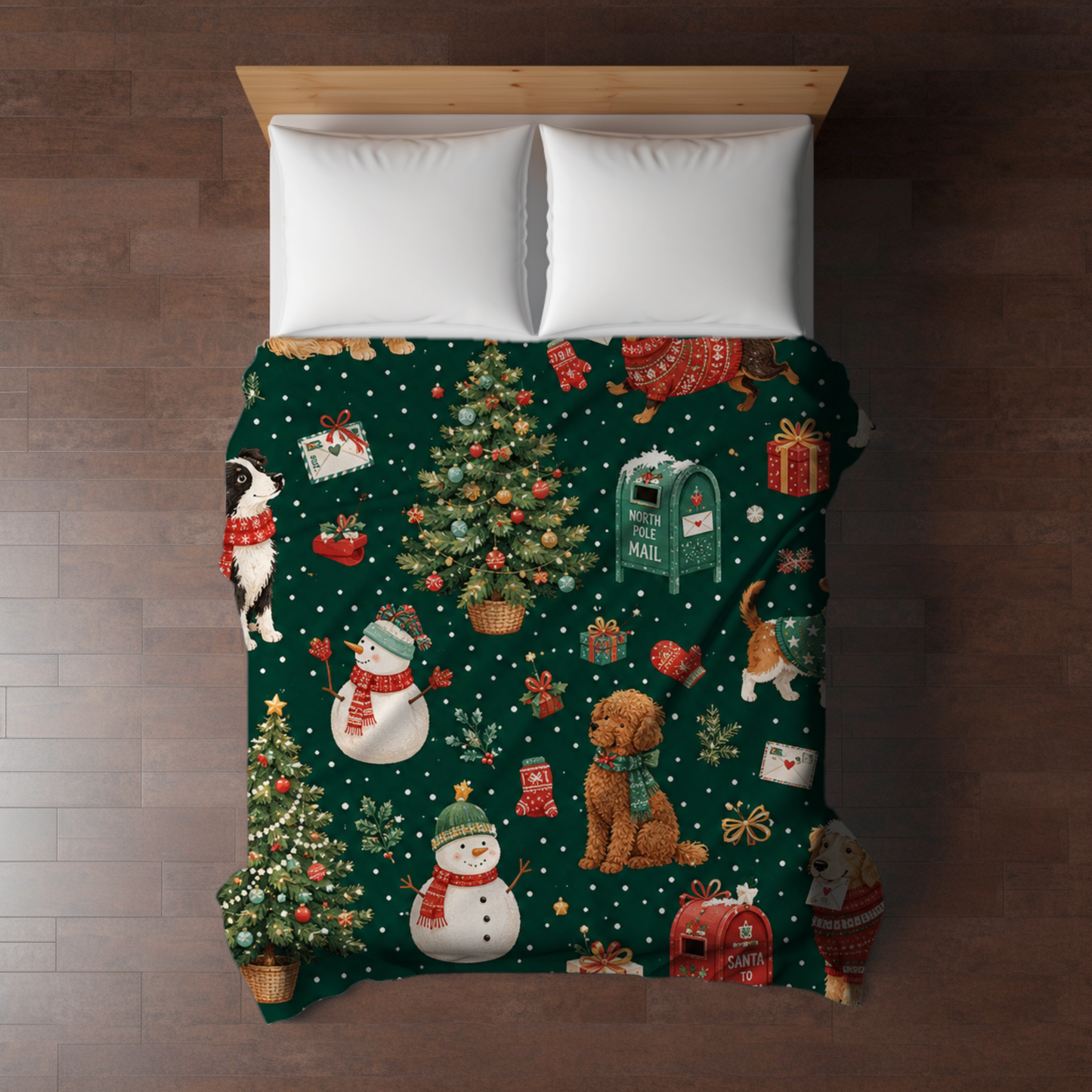 Blanket Christmas #17 - Dog Snowman Mail - PREORDER