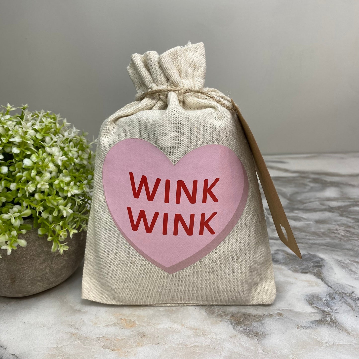 Mini Drawstring - Conversation Hearts