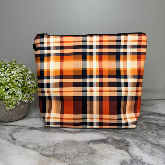 Pouch XL - Plaid Fall, Darker