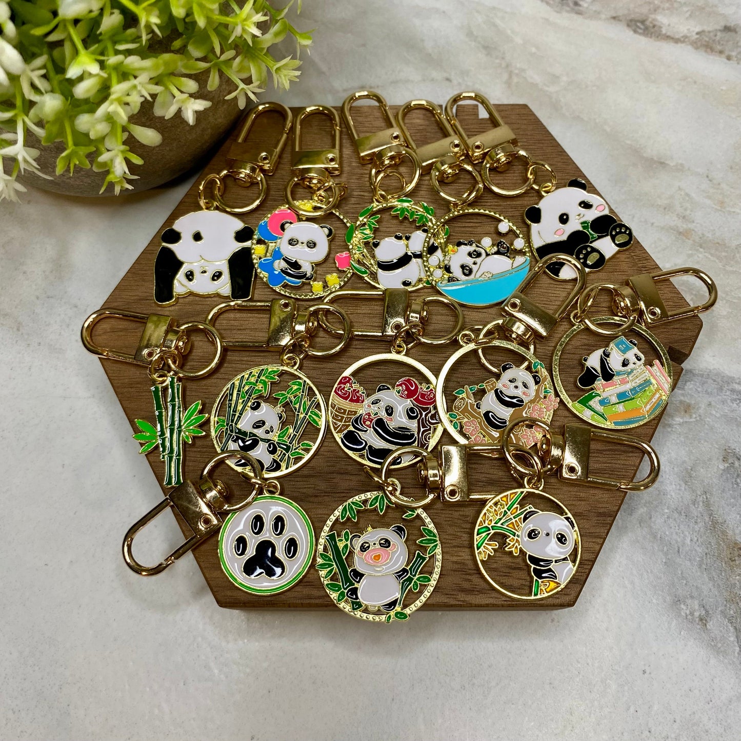 Keychain Charm - Panda Mix