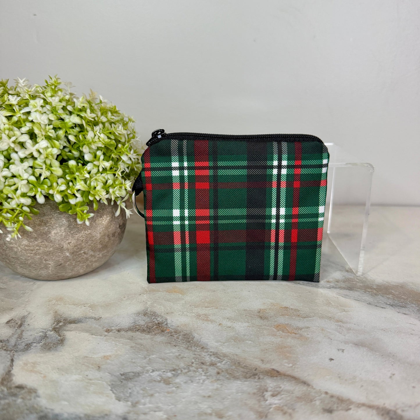 Mini Pouch - Green Plaid