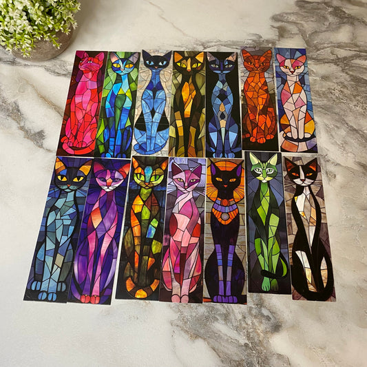 Bookmark - Cats Stained Glass Mix