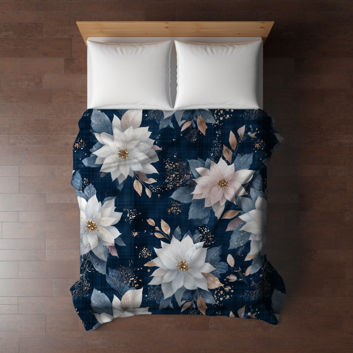 Blanket Christmas #15 - Blue & White Floral - PREORDER