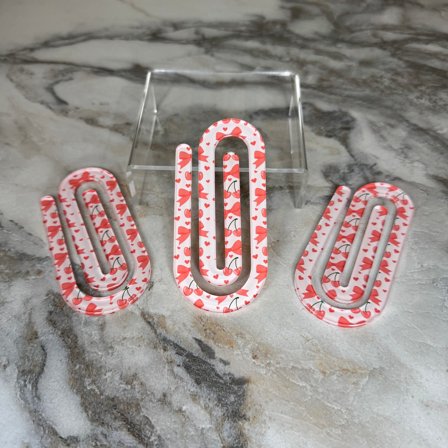 Jumbo Paperclip - Bow, Cherry, Hearts