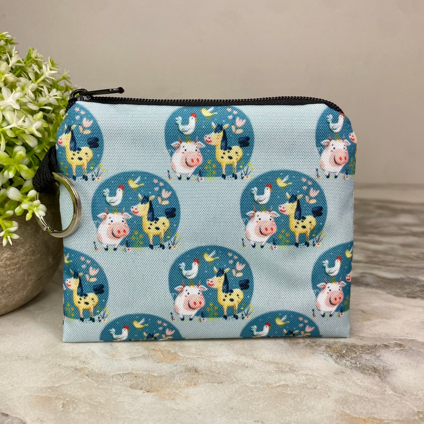 Mini Pouch - Farm Animals Circle