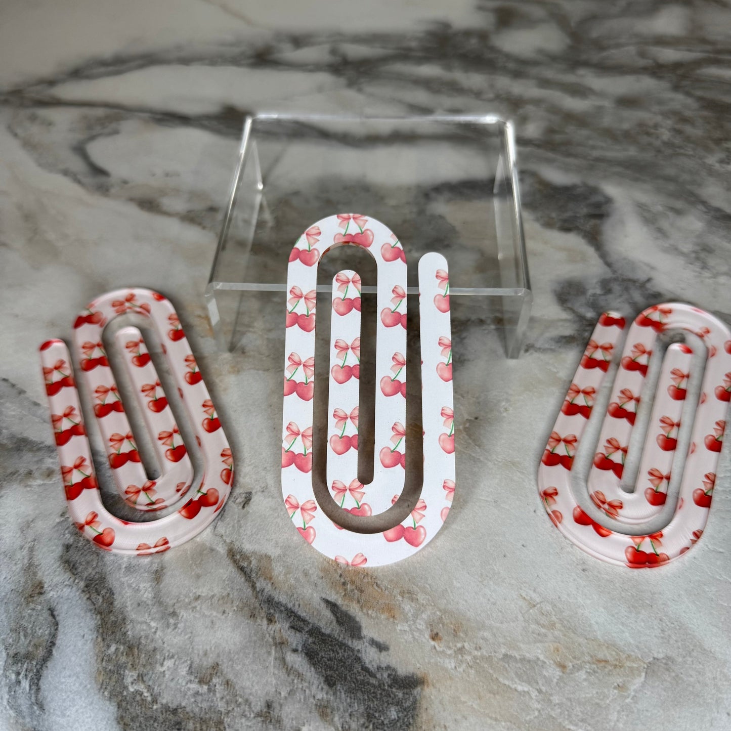 Jumbo Paperclip - Bow + Cherry