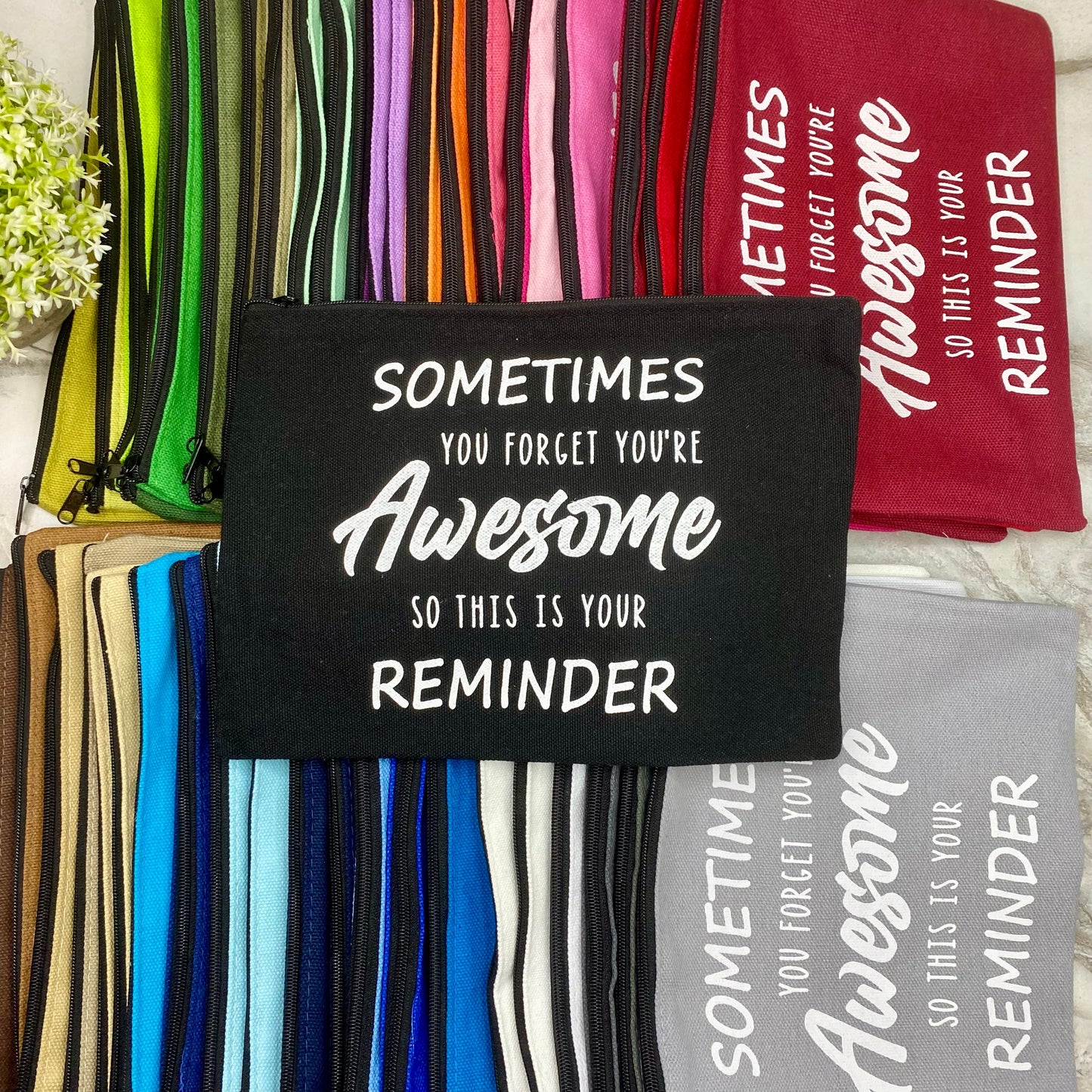 Canvas Pouch - Reminder You’re Awesome