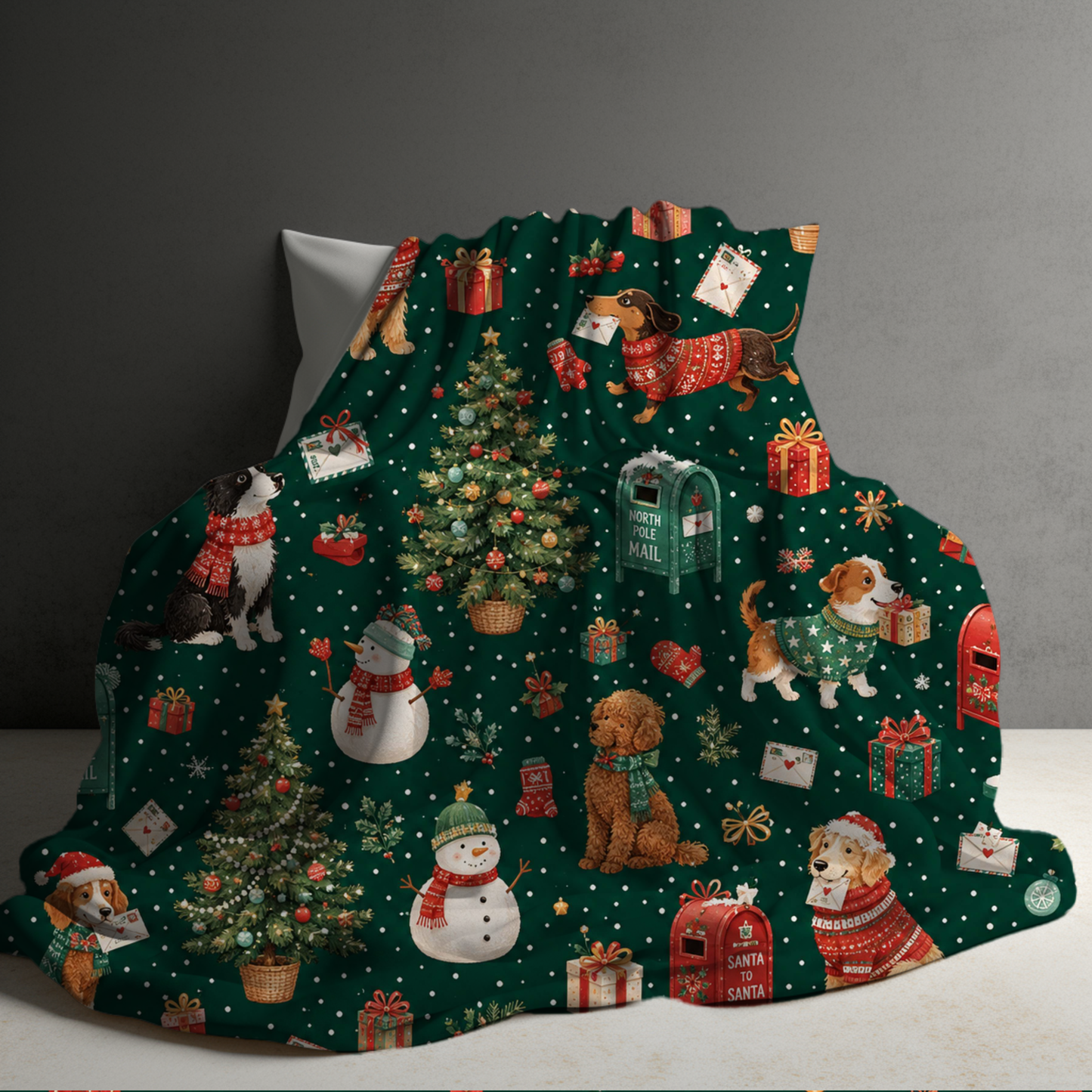 Blanket Christmas #17 - Dog Snowman Mail - PREORDER