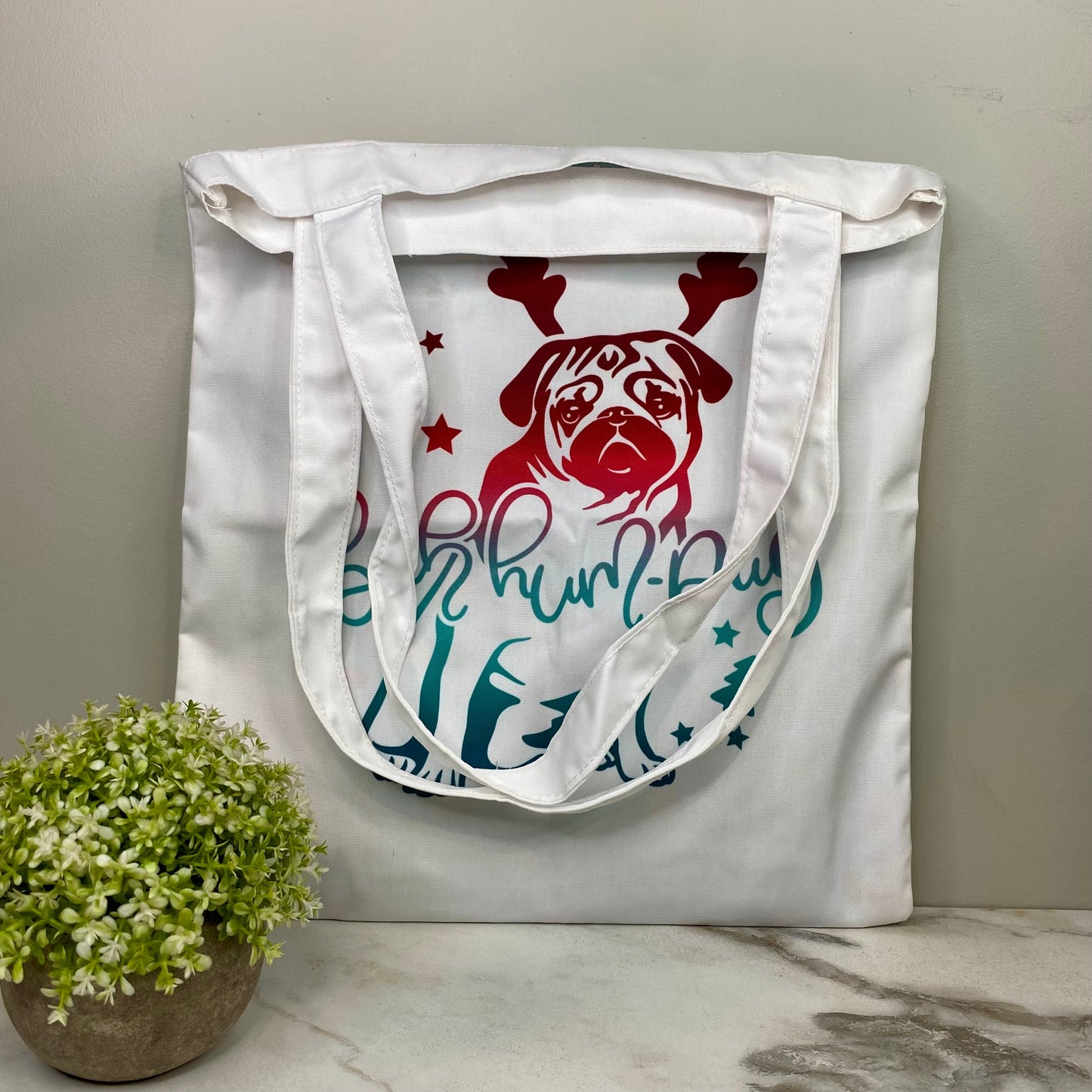 Tote Bag - Christmas - Bah Hum Pug