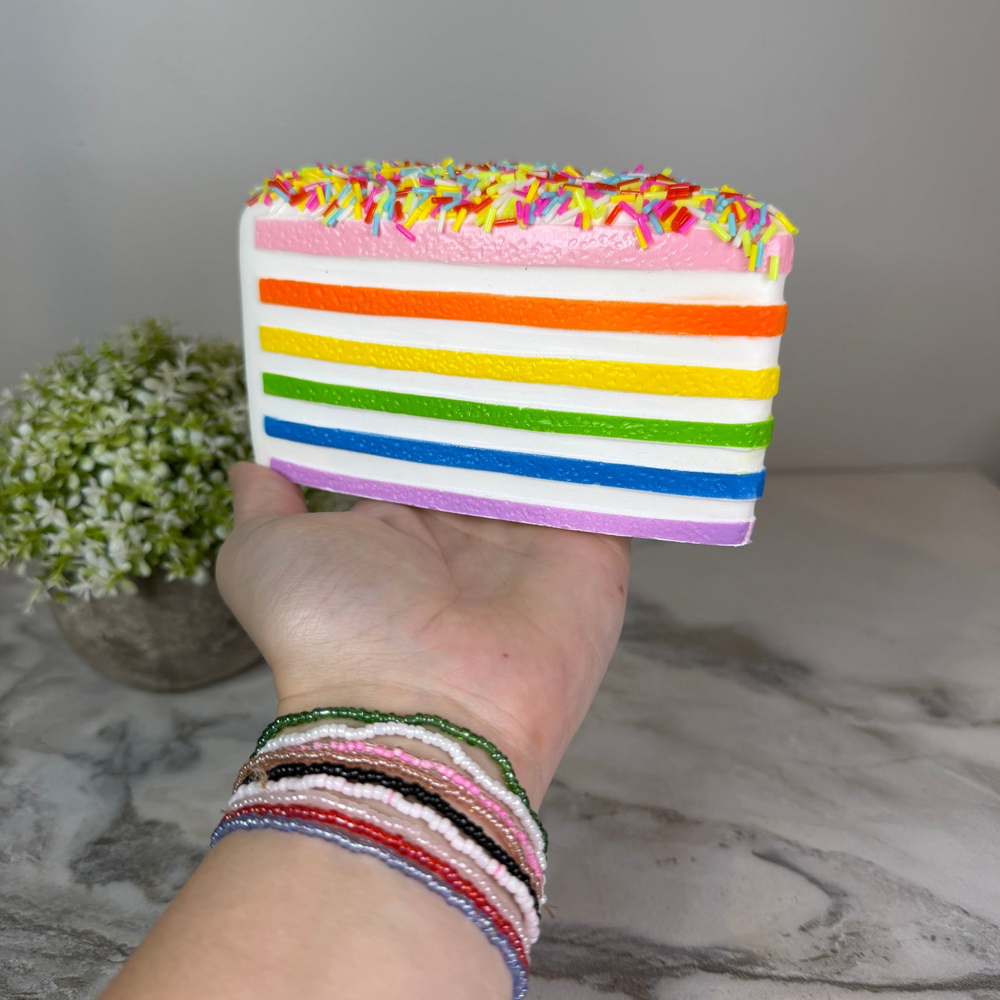 Squishy Toy - Rainbow Cake