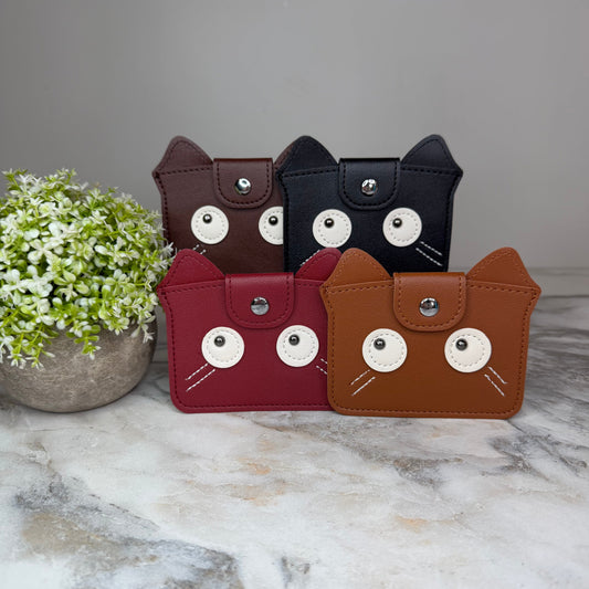 Card Holder Slim Wallet - Cats