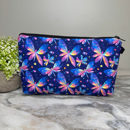 Pouch - Rainbow Dragonfly Butterfly