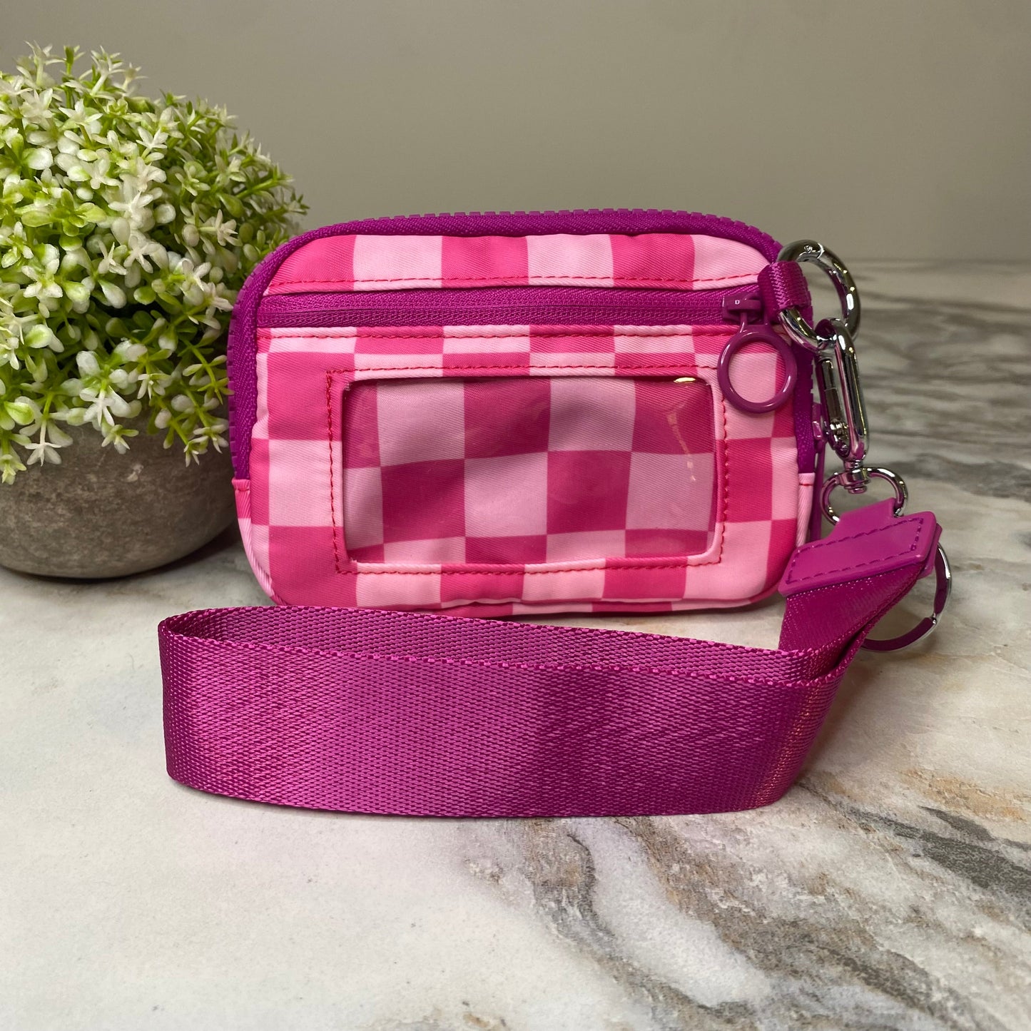 Rue - Nylon Wristlet Wallet - Checkered