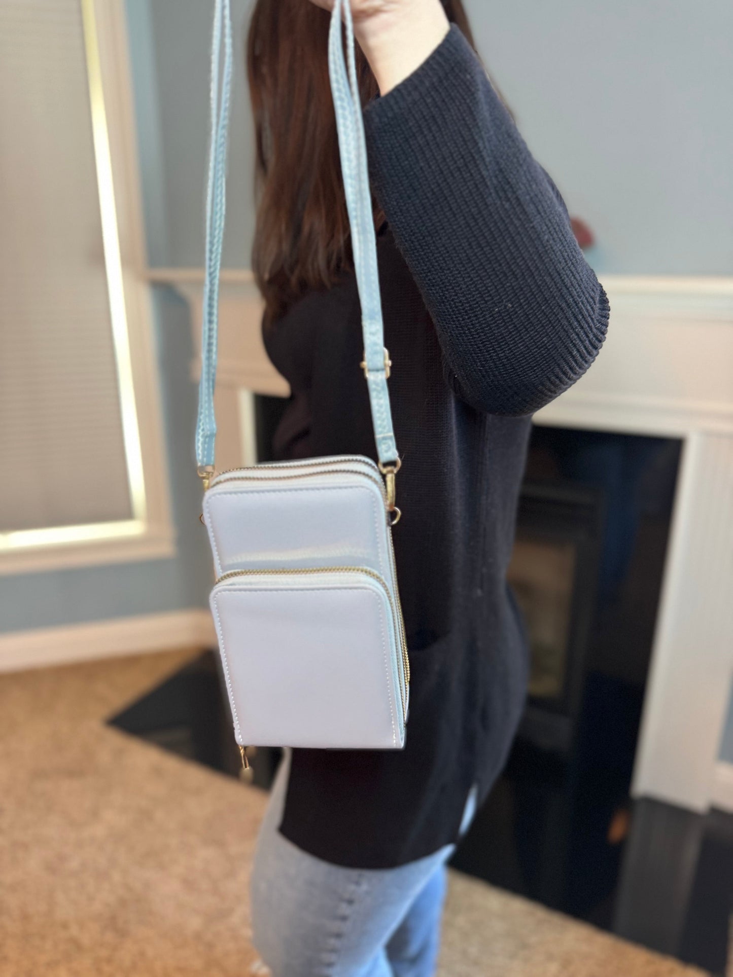 Ivy Crossbody Wallet + Purse - Grey