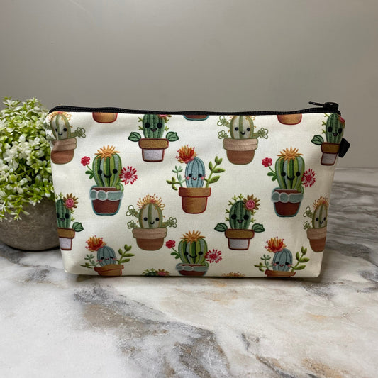 Pouch - Cactus Embroidery