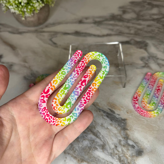 Jumbo Paperclip - Colorful Animal Print