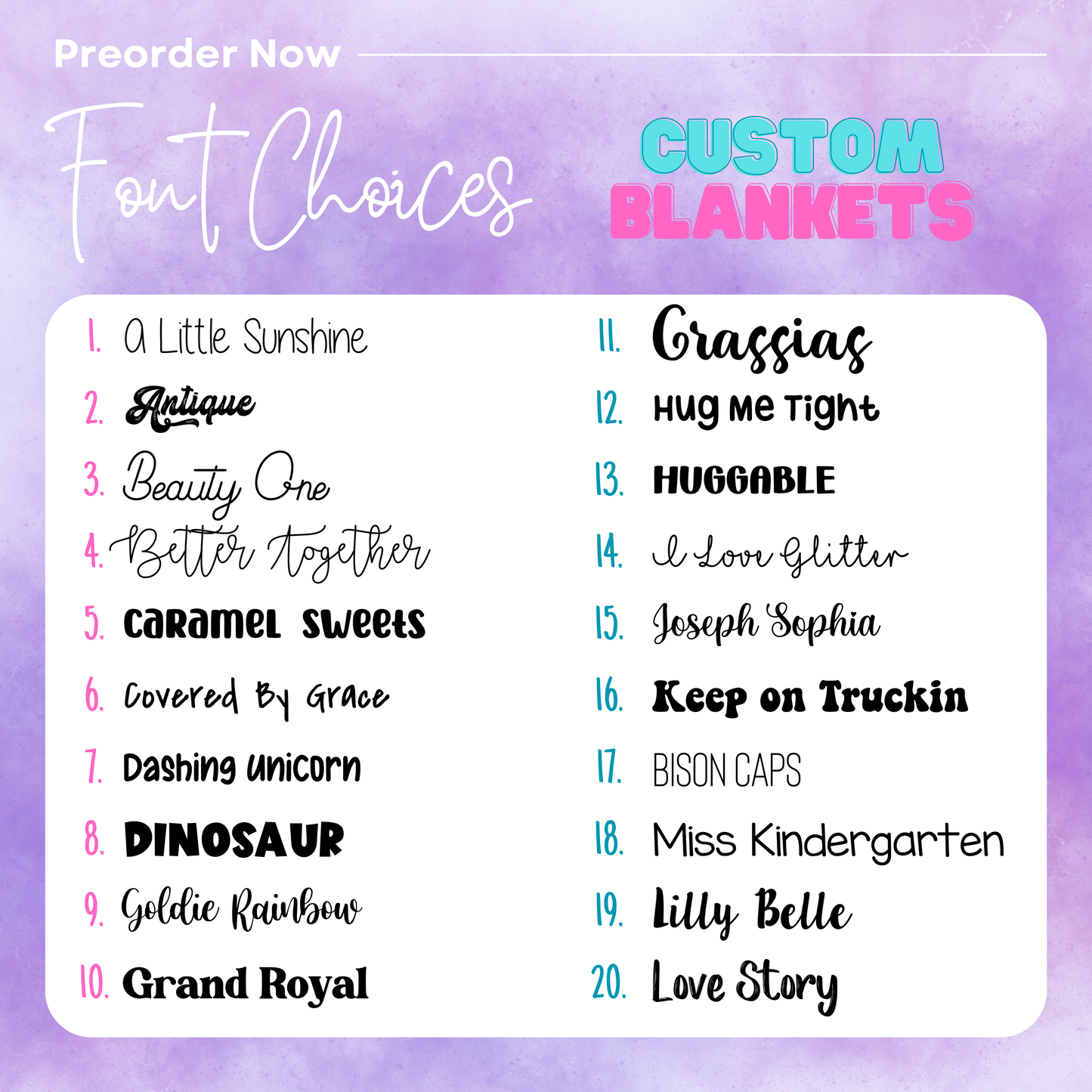Custom Blanket - PREORDER