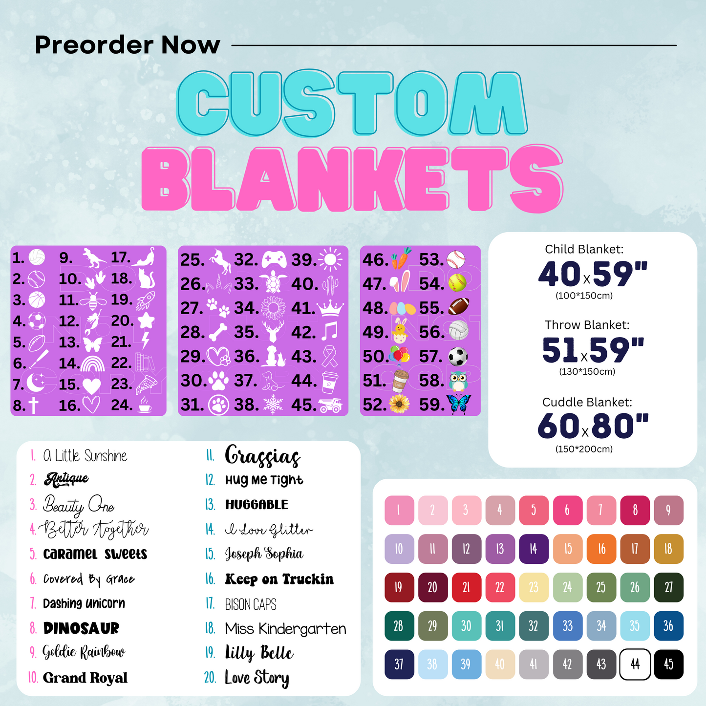 Custom Blanket - PREORDER