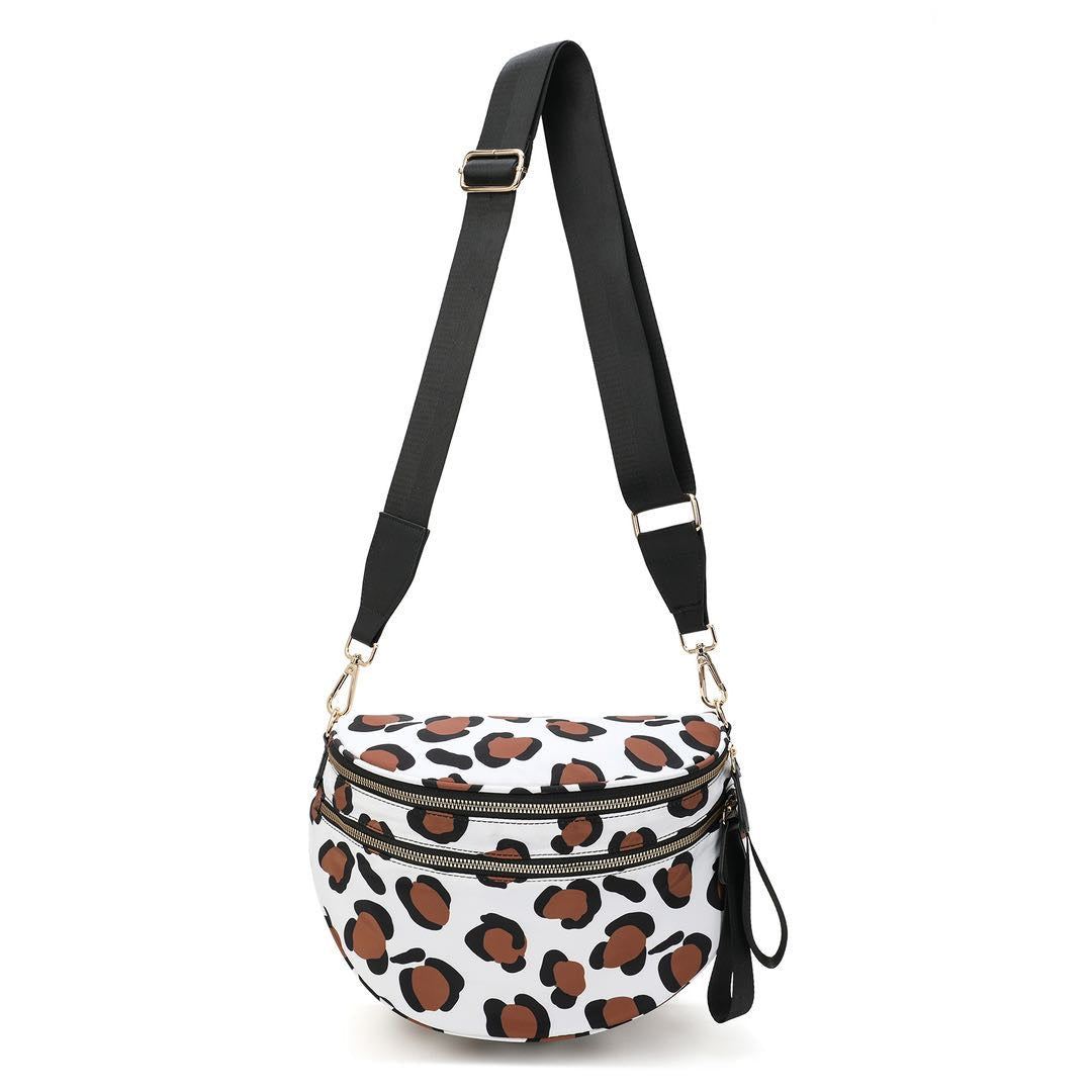 The Roni Nylon Crossbody - Brown Leopard